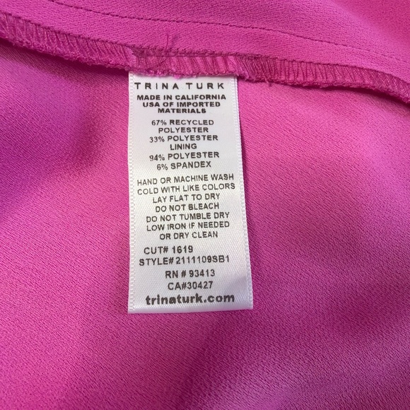 Trina Turk, Heron Top, Snapdragon Synthetic Blend, Size Sm - Picture 6 of 7